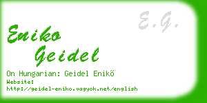 eniko geidel business card